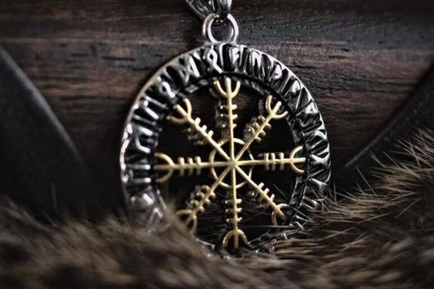 Aegishjalmur Helm Of Awe Runic Necklace