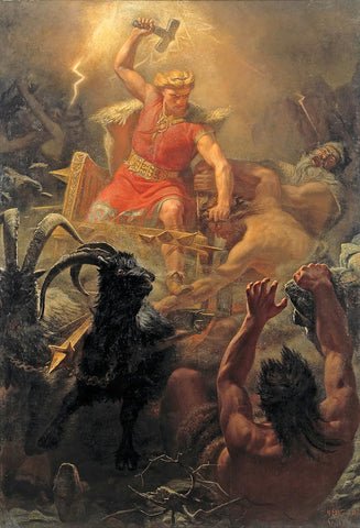 Thor the God of Thunder Battling evil